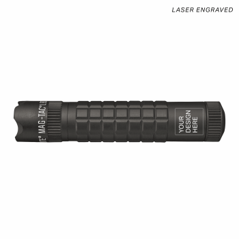 MAG-TAC CR123 LED Flashlight Crowned Bezel – Black – Custom Engraving